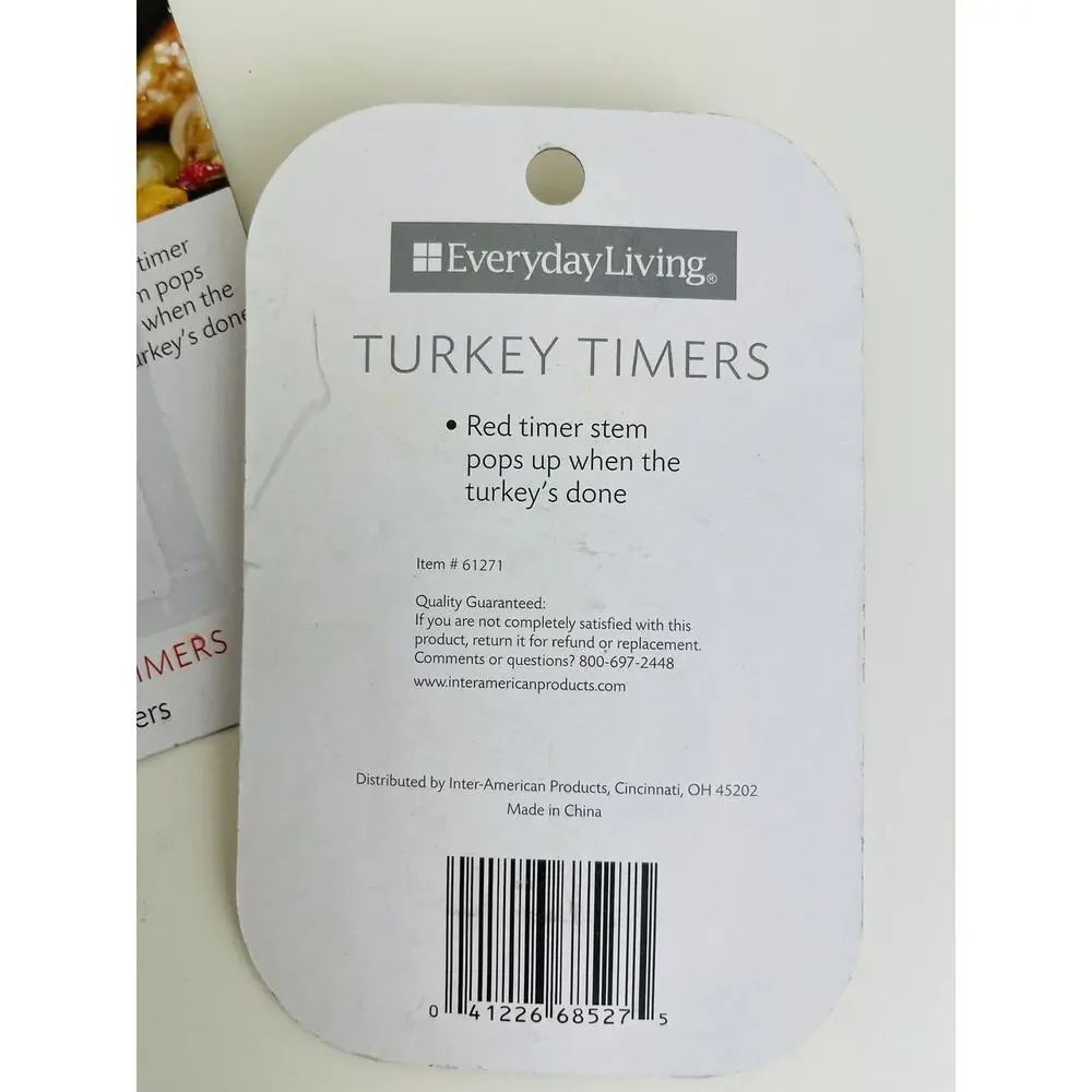 Everyday‎ Living Stainless Steel 1 Pack Turkey 8 Lacers & 2 Turkey Timers